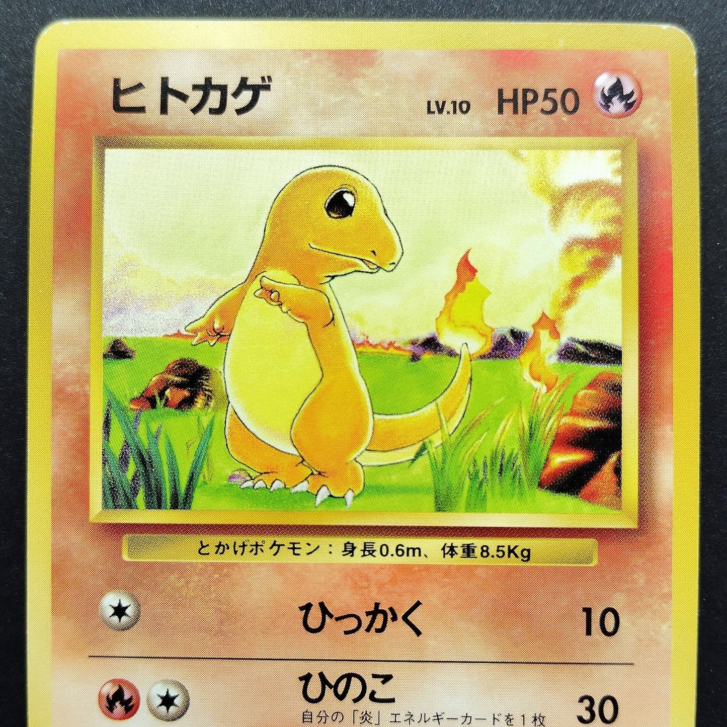 Charmander LV.10 No.004 Old Back LP Japanese Pokemon Card