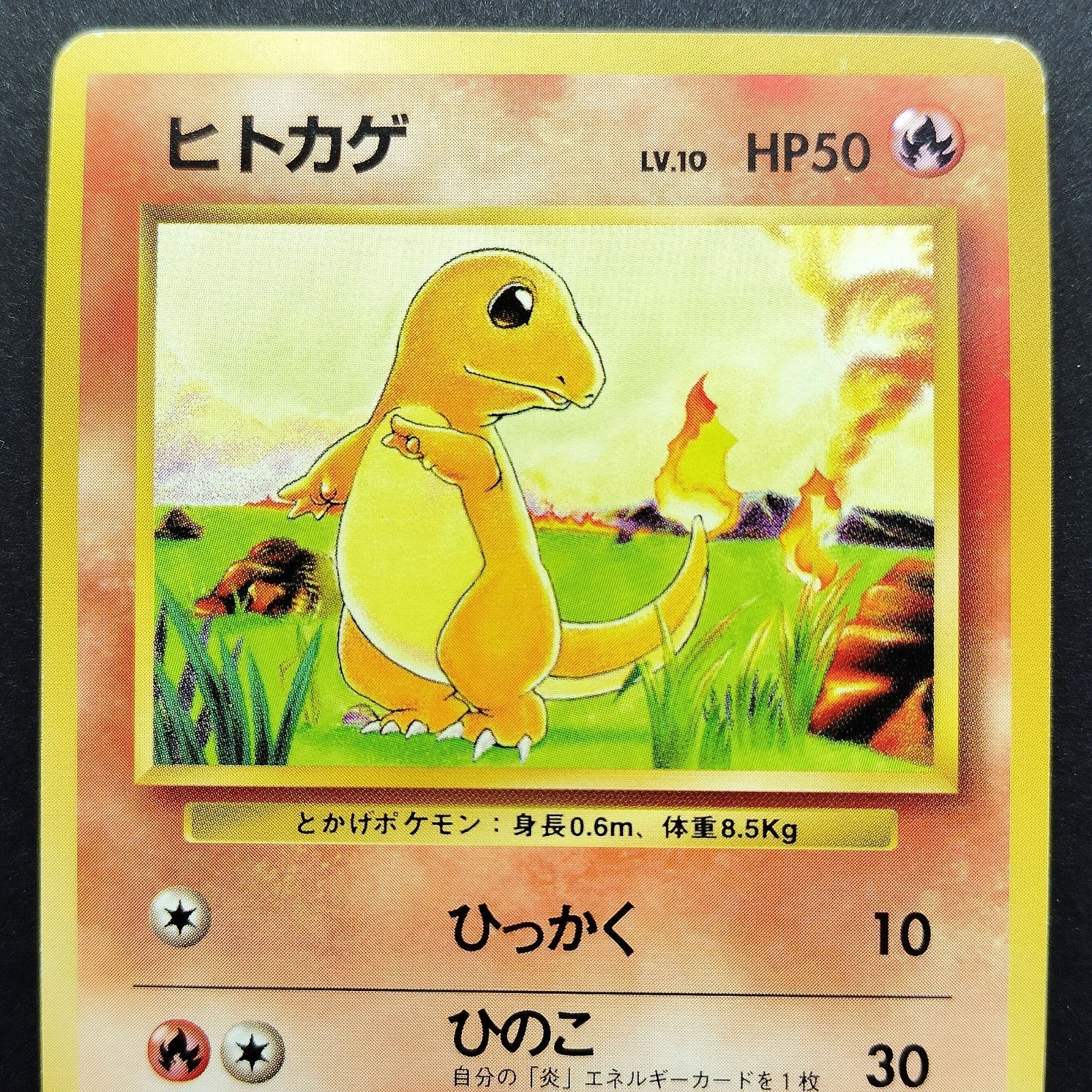Charmander LV.10 No.004 Old Back LP Japanese Pokemon Card