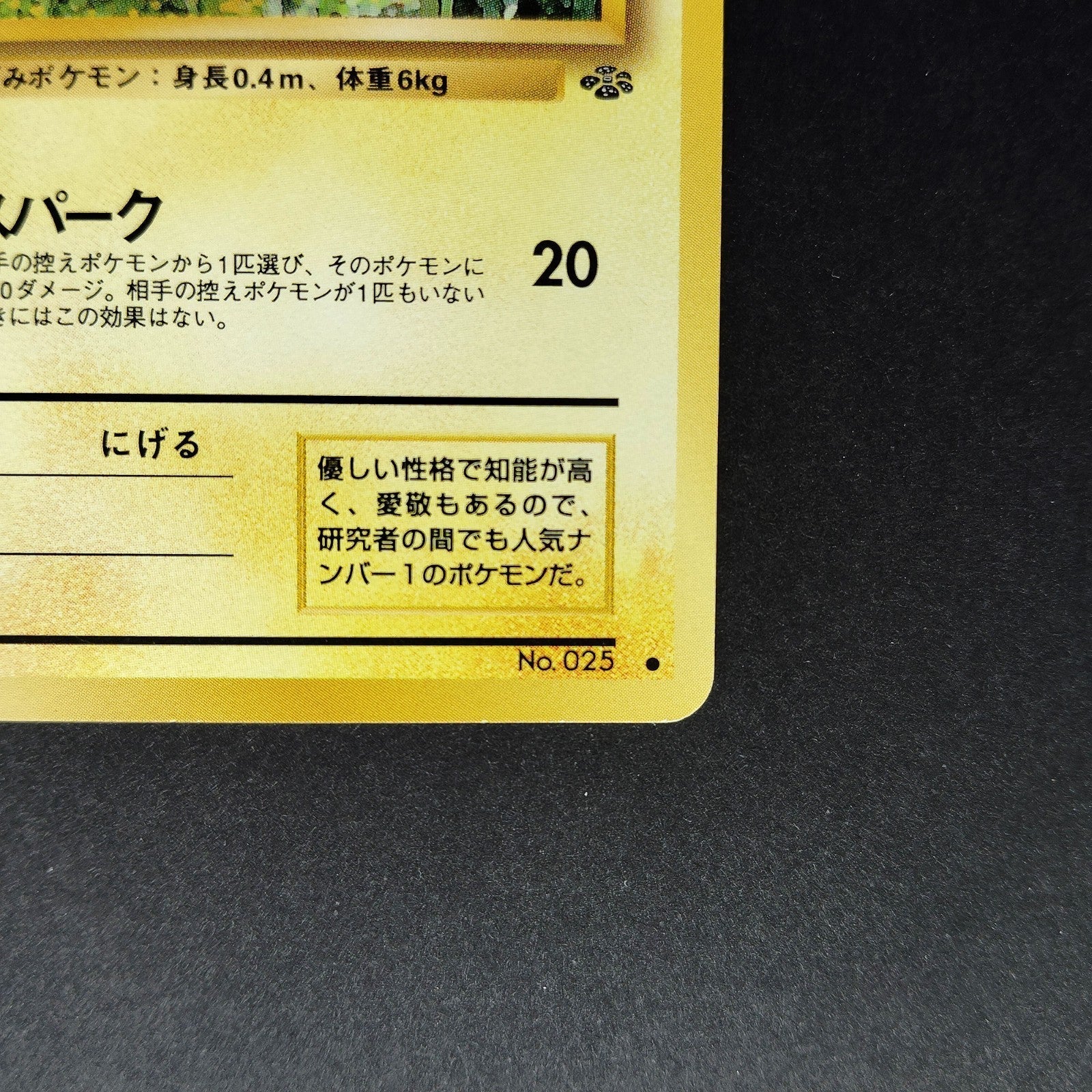 Pikachu LV.14 No. 025 Jungle Old Back LP 1997 Japanese Pokemon Card